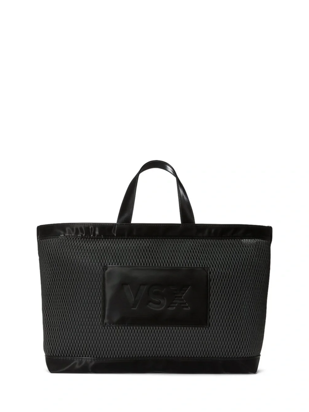 Victoria Secret Tote Bag Black Mesh Gym Bag Zip Closure Shoulder